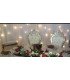 Silver and white imitation leather chair rental