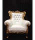 Fauteuil mariage doré et blanc à louer