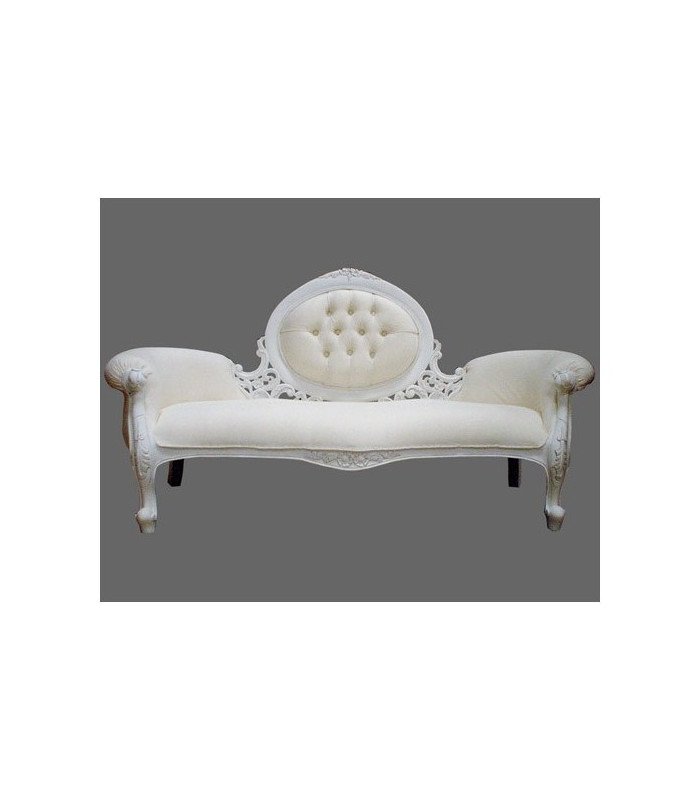 Loation white wedding banquette