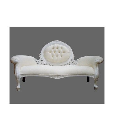 Loation white wedding banquette