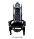 Trone baroque noir à louer
