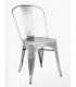 Chaise métallisée