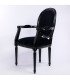 Black velvet armchair rental