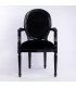 Black velvet armchair rental