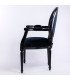 Black velvet armchair rental