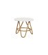 Round coffee table in natural cane