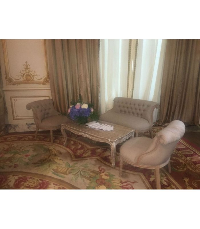 2-seater bench seat for rent Milano ceruse model