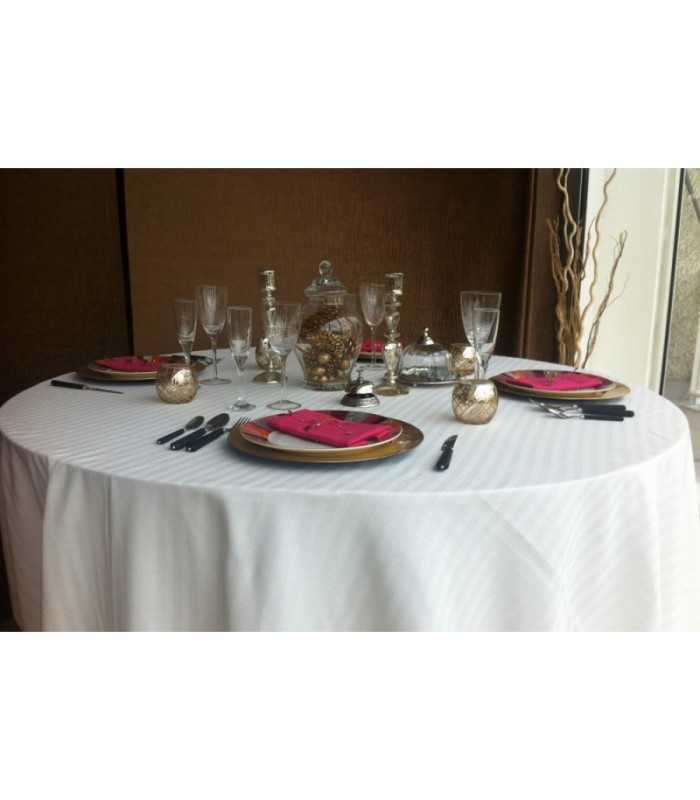 Nappe ronde blanche diam 180 cm
