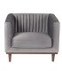 Location fauteuil en velours gris
