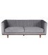 Grey velvet sofa rental