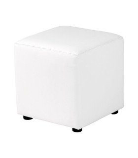 Square white imitation pouffe for rent