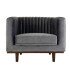 Grey velvet armchair rental