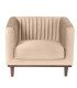 Beige velvet armchair rental