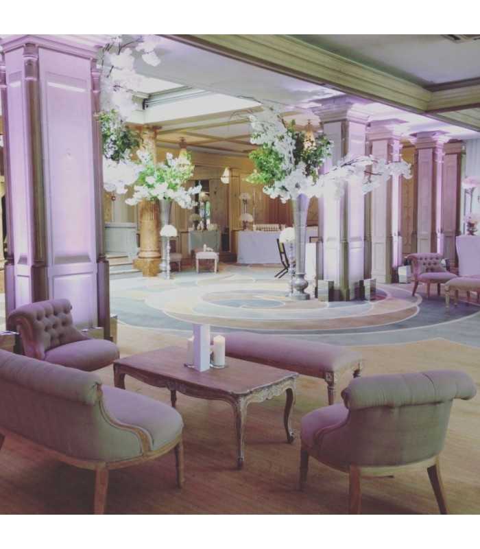 2-seater bench seat for rent Milano ceruse model