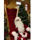 Red and gold wedding throne Prince High in red velvet and gilded wood, in a Christmas setting with Santa Claus seated.