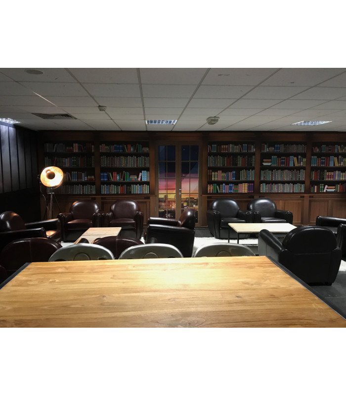 brown leather club chair