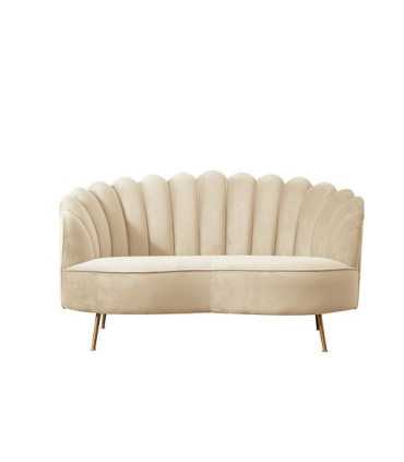 Rental ecru rounded sofa