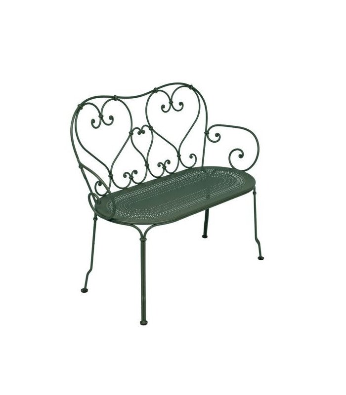 Banc métal vert L 106 cm