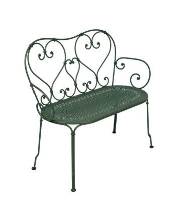 Banc métal vert L 106 cm