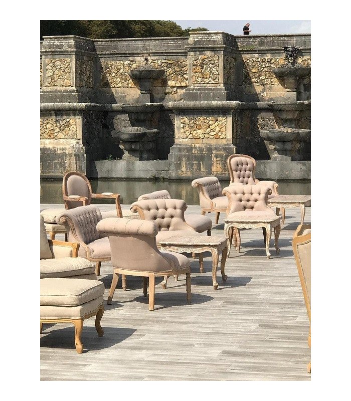 2-seater bench seat for rent Milano ceruse model