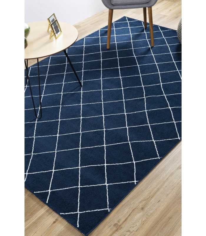 Blue Scandinavian rug rental