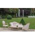 location Meridienne En Bois Ceruse Et Tissu Grege Modele Cygne