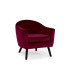 Location de fauteuil en velours rouge