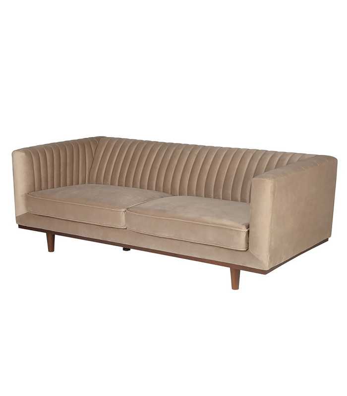 Location canapé 3 places en velours beige