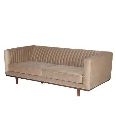 Location canapé 3 places en velours beige