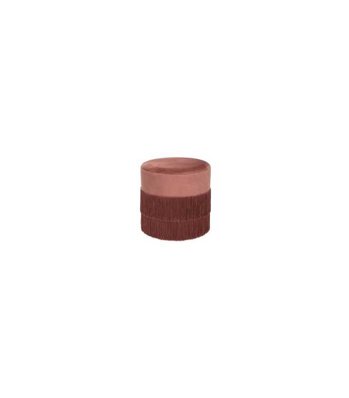 Pouf à franche rose poudré