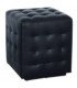 Lounge pouffe in black imitation leather