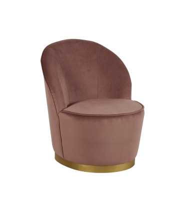 Fauteuil rose poudré 