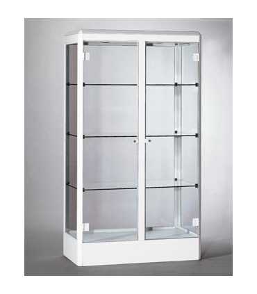 2-door white display case for rent