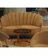 Round ecru sofa with marble table for a christening rental by 126 events