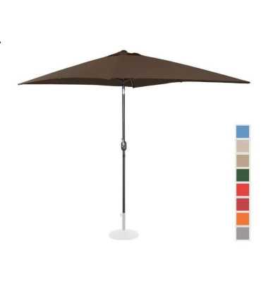 Umbrella for hire, brown canvas, 3 x 2 m