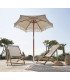 Macramé parasol with deckchair
