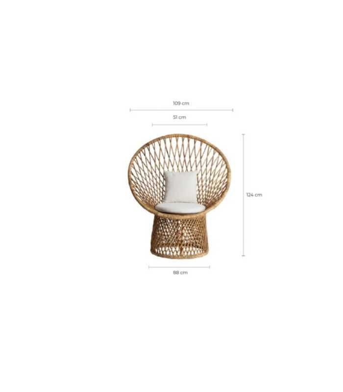 Rattan armchair for rent