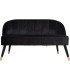Black velvet bench seat