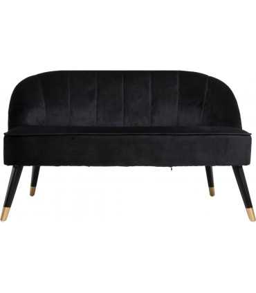 Black velvet bench seat