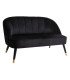 Black velvet bench seat