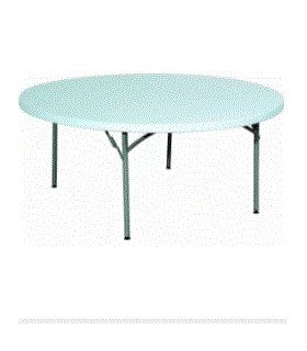 Table de réception ronde 180 cm