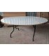 Table ronde pliante en bois 150 cm