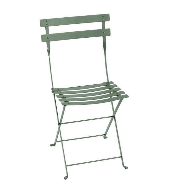 Chaise de jardin pliante metal vert cactus
