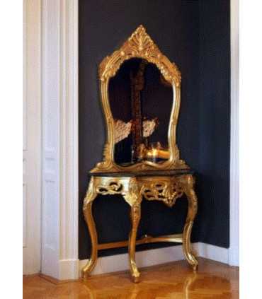 Location console en bois doré