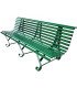 Banc parisien vert en fonte L 195 cm