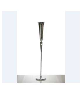 Silver-plated trumpet vase H 118 cm