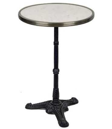 Cast-iron stand-up tray with white brass ring