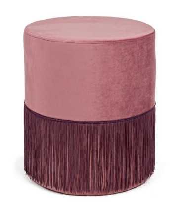 Pouf à franche rose poudré