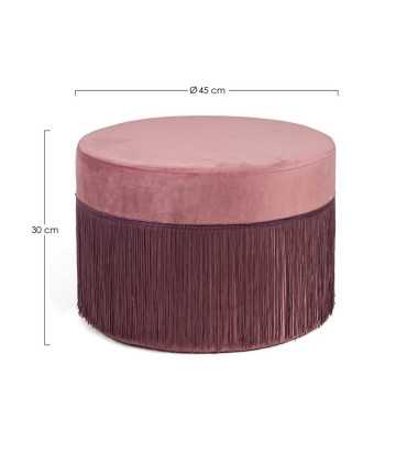 Grand pose rond vieux rose 