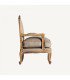 Fauteuil en tissu lin beige Eloïse